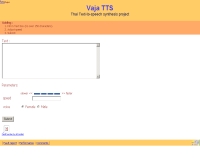 โครงการเทคโนโลยีสังเคราะห์เสียงพูดภาษาไทย - vaja.nectec.or.th/onlinedemo/