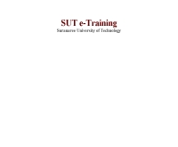 โครงการศึกษาไร้พรมแดน - sutonline.sut.ac.th/e-training