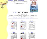 ปฏิทิน 2008 - holidaysmart.com/2008/year2008.htm